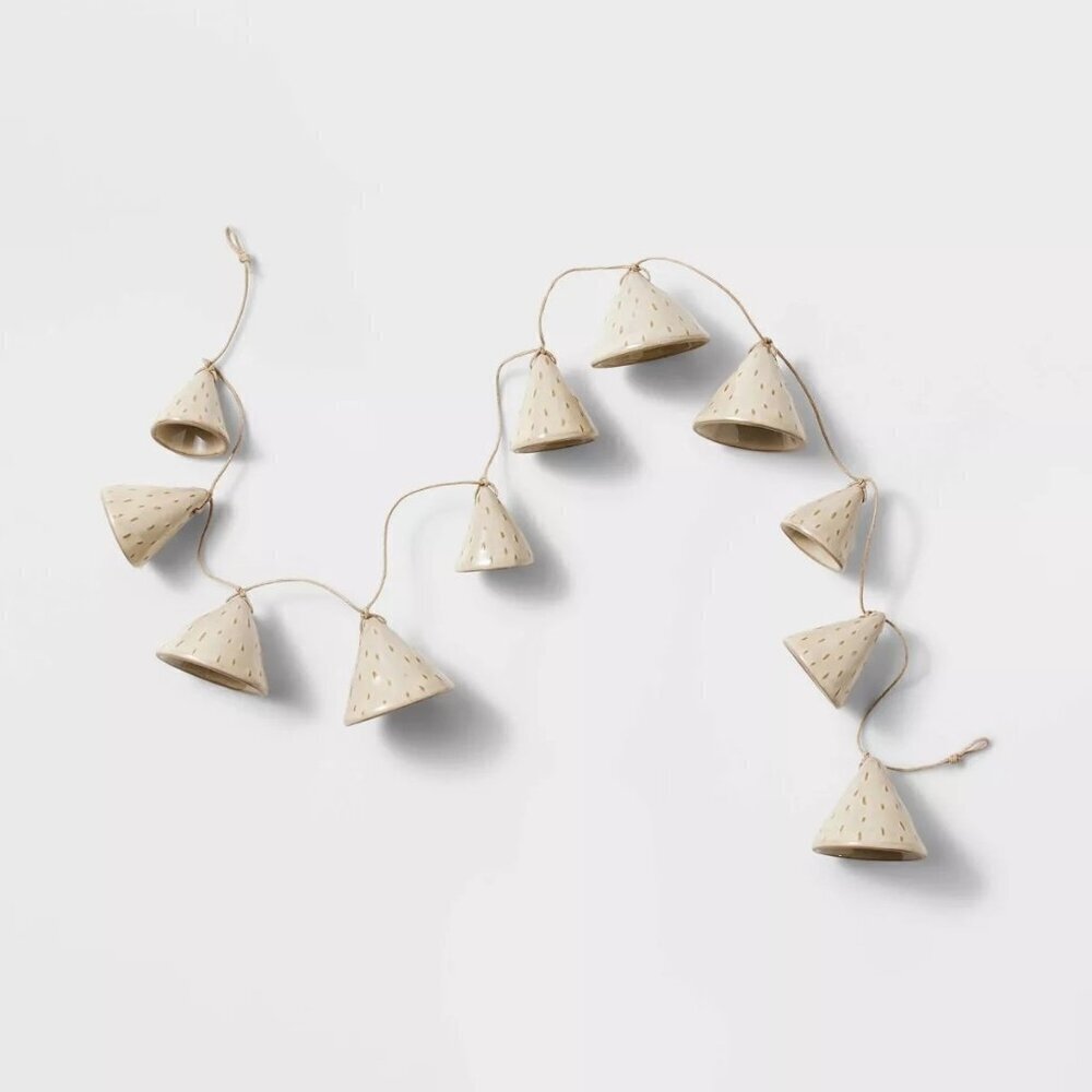 Studio McGee Ceramic Bell Garland - Threshold - Target Christmas‎ 2023